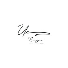 UC initials signature logo. Handwriting logo vector templates. Hand drawn Calligraphy lettering Vector illustration.
