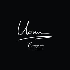 UC initials signature logo. Handwriting logo vector templates. Hand drawn Calligraphy lettering Vector illustration.
