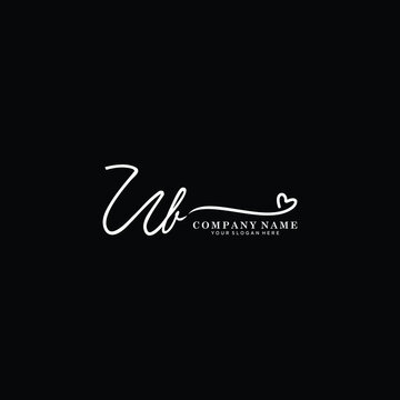 UB initials signature logo. Handwriting logo vector templates. Hand drawn Calligraphy lettering Vector illustration.
