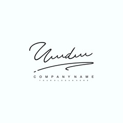 UD initials signature logo. Handwriting logo vector templates. Hand drawn Calligraphy lettering Vector illustration.
