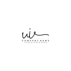 UI initials signature logo. Handwriting logo vector templates. Hand drawn Calligraphy lettering Vector illustration.
