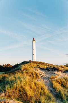 Lyngvig Fyr bei Hvide Sande - Leuchtturm an Nordsee 