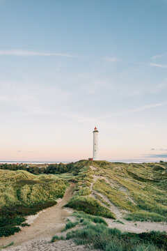 Lyngvig Fyr bei Hvide Sande - Leuchtturm an Nordsee 