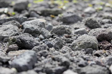 Many pieces of natural grey stone