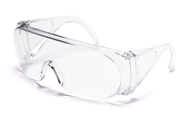 safety protective spectacles glasses isolated on white background with clipping path