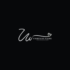 UV initials signature logo. Handwriting logo vector templates. Hand drawn Calligraphy lettering Vector illustration.
