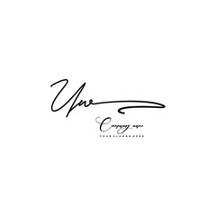 UW initials signature logo. Handwriting logo vector templates. Hand drawn Calligraphy lettering Vector illustration.
