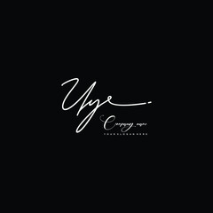 UY initials signature logo. Handwriting logo vector templates. Hand drawn Calligraphy lettering Vector illustration.
