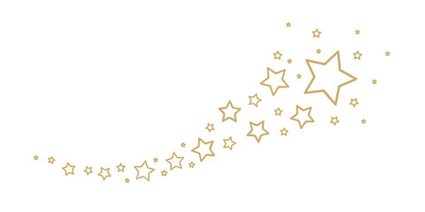 christmas golden falling star decoration isolated on white background vector illustration EPS10 © krissikunterbunt