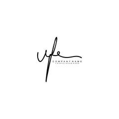 VF initials signature logo. Handwriting logo vector templates. Hand drawn Calligraphy lettering Vector illustration.
