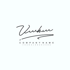 VH initials signature logo. Handwriting logo vector templates. Hand drawn Calligraphy lettering Vector illustration.
