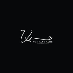 VI initials signature logo. Handwriting logo vector templates. Hand drawn Calligraphy lettering Vector illustration.
