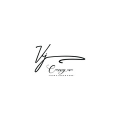 VJ initials signature logo. Handwriting logo vector templates. Hand drawn Calligraphy lettering Vector illustration.
