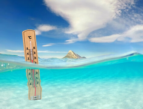 Thermometer im Meer