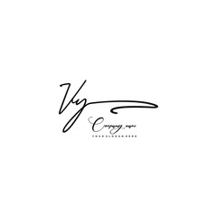 VY initials signature logo. Handwriting logo vector templates. Hand drawn Calligraphy lettering Vector illustration.
