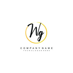 WG initials signature logo. Handwriting logo vector templates. Hand drawn Calligraphy lettering Vector illustration.
