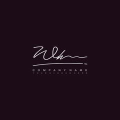 WH initials signature logo. Handwriting logo vector templates. Hand drawn Calligraphy lettering Vector illustration.
