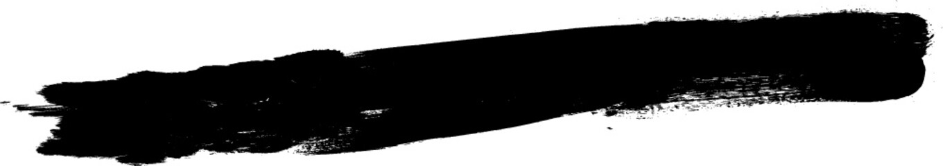 Grunge Paint Roller . Vector brush Stroke . Distressed banner . Black stripes isolated. paintbrush collection . Modern Textured shape . Dry border in Black . Bulge lines