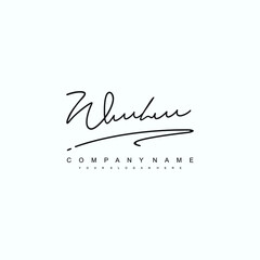 WL initials signature logo. Handwriting logo vector templates. Hand drawn Calligraphy lettering Vector illustration.
