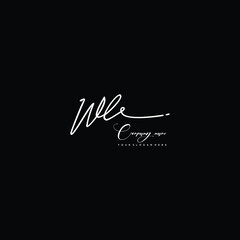 WL initials signature logo. Handwriting logo vector templates. Hand drawn Calligraphy lettering Vector illustration.
