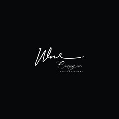 WN initials signature logo. Handwriting logo vector templates. Hand drawn Calligraphy lettering Vector illustration.
