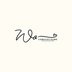 WO initials signature logo. Handwriting logo vector templates. Hand drawn Calligraphy lettering Vector illustration.
