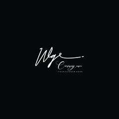 WQ initials signature logo. Handwriting logo vector templates. Hand drawn Calligraphy lettering Vector illustration.
