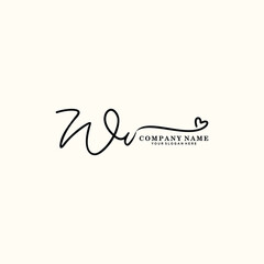 WV initials signature logo. Handwriting logo vector templates. Hand drawn Calligraphy lettering Vector illustration.
