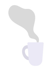 Coffee mug design of time drink breakfast beverage shop morning store aroma and caffeine theme Vector illustration