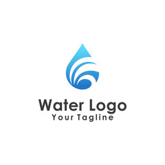 water drop logo design element vector illustration icon droplet energy nature