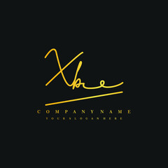 XB initials signature logo. Handwriting logo vector templates. Hand drawn Calligraphy lettering Vector illustration.
