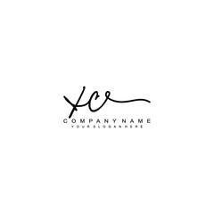 XC initials signature logo. Handwriting logo vector templates. Hand drawn Calligraphy lettering Vector illustration.
