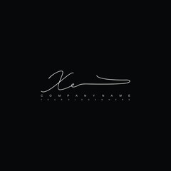 XE initials signature logo. Handwriting logo vector templates. Hand drawn Calligraphy lettering Vector illustration.