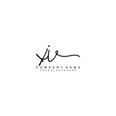 XI initials signature logo. Handwriting logo vector templates. Hand drawn Calligraphy lettering Vector illustration.
