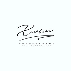 Fototapeta premium XI initials signature logo. Handwriting logo vector templates. Hand drawn Calligraphy lettering Vector illustration.