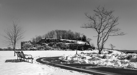 Winter at Savin Rock, West Haven, Connecticut