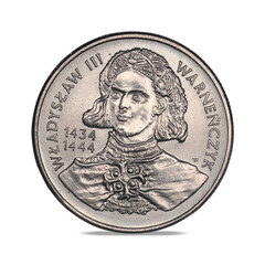Polish circulation coin with king Władysław III Warneńczyk