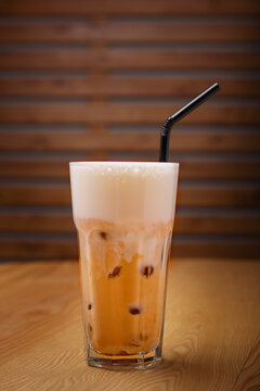 glass of ice coffee