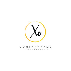 XO initials signature logo. Handwriting logo vector templates. Hand drawn Calligraphy lettering Vector illustration.
