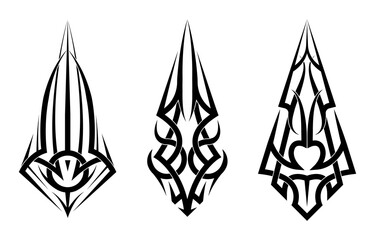 Abstract Tribal ethnic art tattoo set