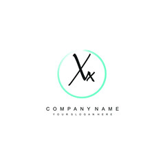 XX initials signature logo. Handwriting logo vector templates. Hand drawn Calligraphy lettering Vector illustration.
