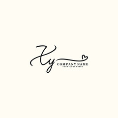 XY initials signature logo. Handwriting logo vector templates. Hand drawn Calligraphy lettering Vector illustration.
