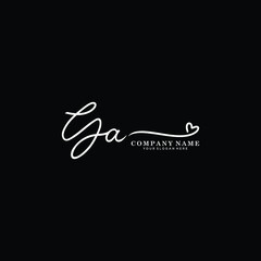 YA initials signature logo. Handwriting logo vector templates. Hand drawn Calligraphy lettering Vector illustration.
