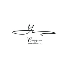 YC initials signature logo. Handwriting logo vector templates. Hand drawn Calligraphy lettering Vector illustration.
