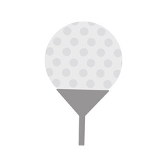 golf ball flat style icon design, Sport hobby competition and game theme Vector illustration