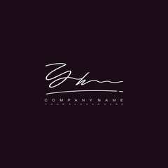 YH initials signature logo. Handwriting logo vector templates. Hand drawn Calligraphy lettering Vector illustration.

