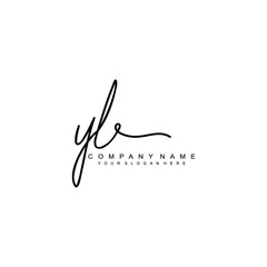 YL initials signature logo. Handwriting logo vector templates. Hand drawn Calligraphy lettering Vector illustration.
