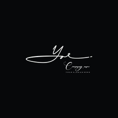 YO initials signature logo. Handwriting logo vector templates. Hand drawn Calligraphy lettering Vector illustration.
