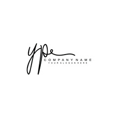 YP initials signature logo. Handwriting logo vector templates. Hand drawn Calligraphy lettering Vector illustration.
