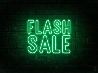 Fototapeta na wymiar Flash sale - neon text